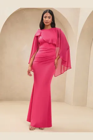 Lipsy London Sløjfe Shoulder Langærmet Cape Maxikjole36