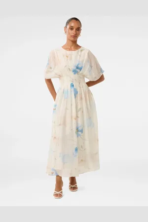 Forever New EVE Seam Detail Midi Kjole med et strejf af Hør36