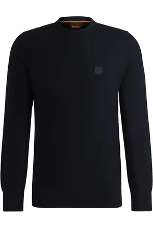 HUGO BOSS Anion Logo Patch Cashmere Blend Knit JumperL
