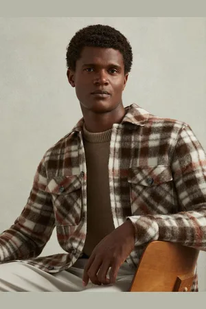 Reiss Wade Patch-Pocket Checked OvershirtXS