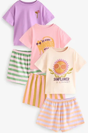 Next 100% Cotton Sunflower Shorts Pyjamas 3 Pack (9mths-8yrs)98104cm