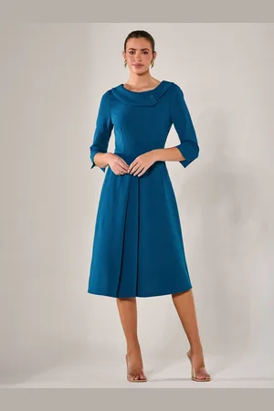Jolie Moi Roll Collar Long Sleeve Midi Dress40