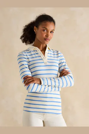 Joules Fairfield Langærmet Ribbet poloshirt46
