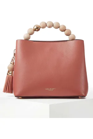 Luella Grey Demi Beaded Handle Cross-Body Tote White Bagen