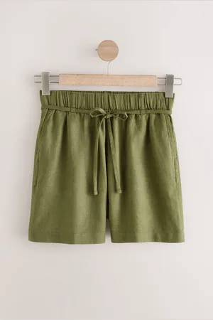 Next Tie Waist Linen Blend Boy Shorts