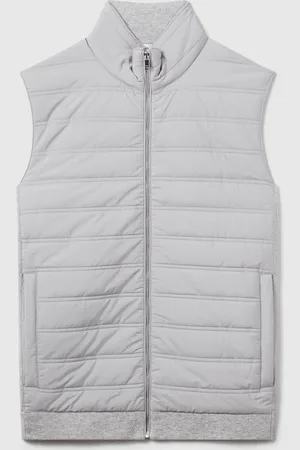 Reiss William Hybrid Dyne og Knit Zip-Through VestS