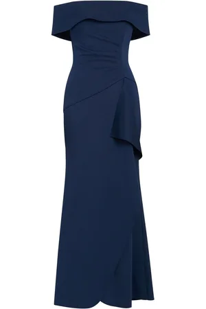 Gina Bacconi Blue Carla Off The Shoulder Maxi Dress40