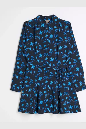 River Island Floral Print Mini Shirt Dress40