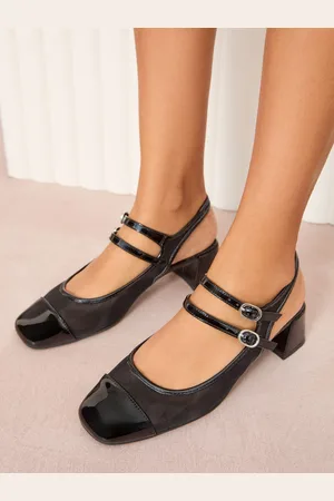 Friends Like These Low Block Heel Toecap Double Strap Mary Jane Courtseu41
