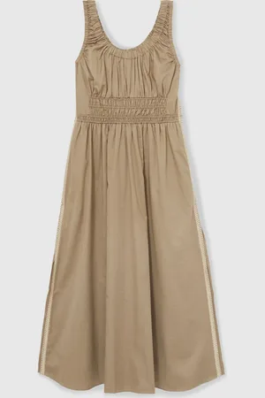 Reiss Anouk Craft Stitch Shirred Midi Dress32