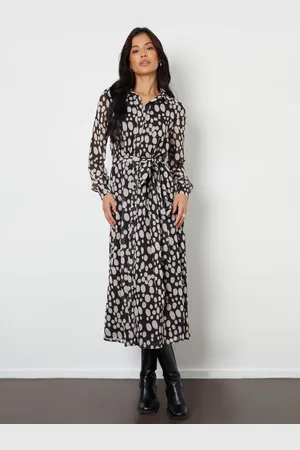 Threadbare Chiffon Belted Maxi Shirt Dress44