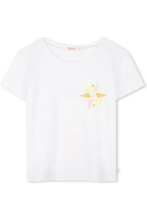 Billieblush Back Graphic Logo Short Sleeve 100% Cotton White T-Shirt5 år (110cm)