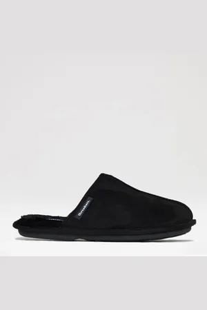 Threadbare Faux Fur Lined Suedette Mule SlippersUK 11 - 12