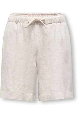 ONLY Natural Linen Blend Shorts122128cm