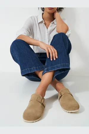 J.Crew Suede Leather Buckle Muleseu37