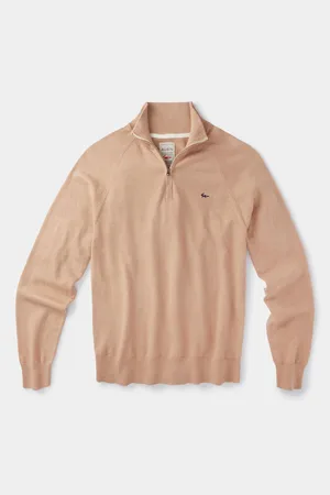 Aubin Bonby Zip Neck 100% Bomuld Brun TrøjeS