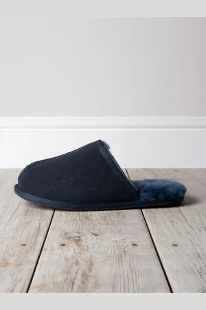 Chelsea Peers Mens Suede Sheepskin Mule SlippersM