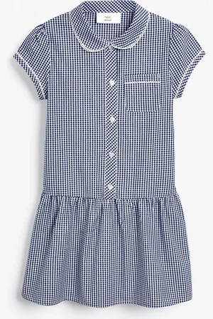 Next Cotton Rich Drop Waist Ternet School Kjole (3-14år)9 år (134cm)