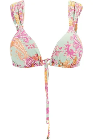 Guess Pink Paisley Triangle Bikini Topsmall