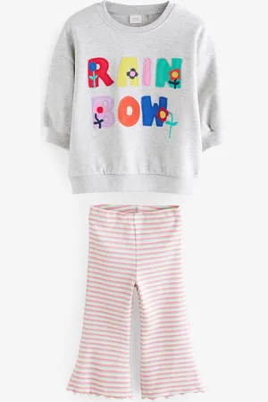 Next Sweatshirt og Flare Leggings Sæt (3mdr.-7år)6 - 9 måneder (68 - 74cm)