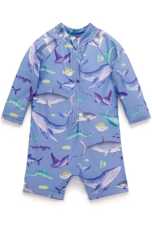Purebaby Floral Long Sleeve Swim Sunsuit9298cm