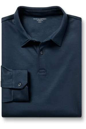 Charles Tyrwhitt 100% Cotton Plain Langærmet Jersey Polo-skjorter3XL