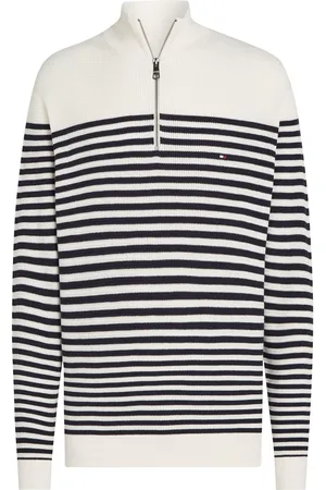Tommy Hilfiger Mock Neck Half Zip 100% Cotton Jumperlarge