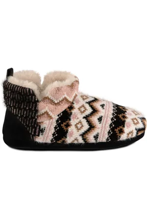 Totes Dame Fairisle Strik Short Boot Hjemmesko