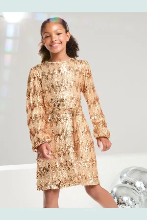 Lipsy London Long Sleeve Sequin Party Dress (5-16yrs)9 år (134cm)