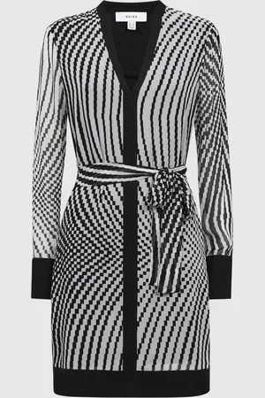 Reiss Tia Check Belted Mini Dress38