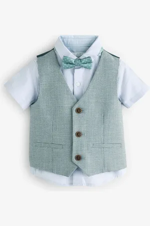 Next Waistcoat, Shirt and Bow Tie Set (3mths-9yrs)6 - 9 måneder (68 - 74cm)