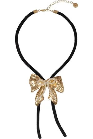 Bibi Bijoux Gold Tone Bow Cord Necklaceen