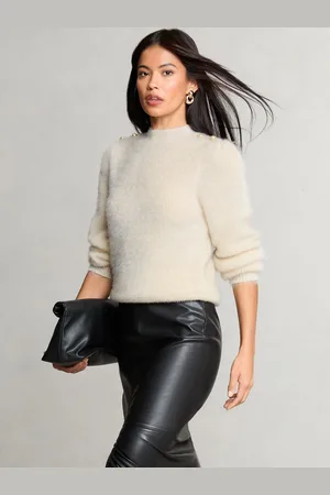 Lipsy London Fluffy Metallic Puff Sleeve Knitted Jumper44