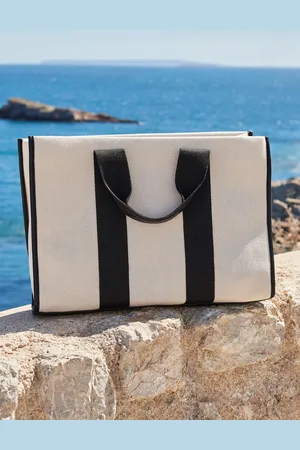 Sosandar Canvas Sports Stripe Tote Bagen