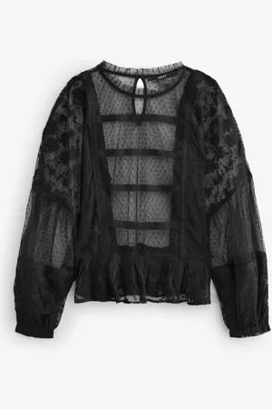 Next Sheer Lace High Neck Blouse42