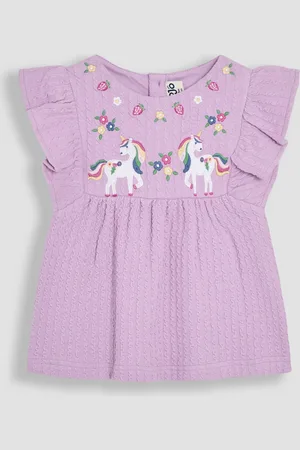 JoJo Maman Bébé Appliqué Flutter Sleeve T-Shirt8692cm