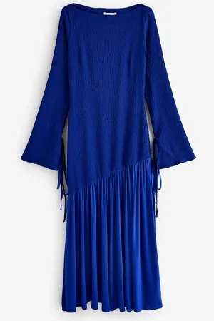 DASKA Meissa Maxi Dress With Long Sleeve And Textured Contrast Detailxlarge