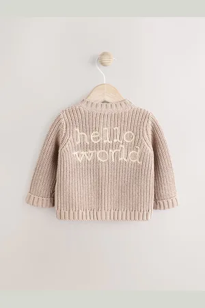 Next 100% Bomuld Chunky strikket broderet Baby Cardigan9 - 12 måneder (74 - 80cm)