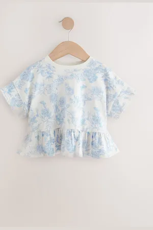 Next Short Sleeve Peplum 100% Cotton T-Shirt (3mths-7yrs)9298cm