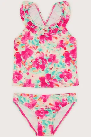 Monsoon Tropical Floral Ruffle Tankini Set5 - 6 år (110 - 116cm)