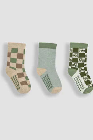 JoJo Maman Bébé 3-Pakke traktorstrømper4 - 6 år (104 - 116cm)