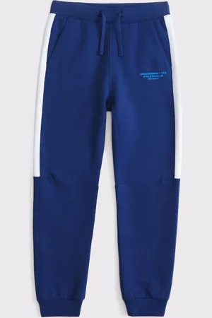 Abercrombie & Fitch Logo tilspidset joggingbukser med stribet detalje146152cm