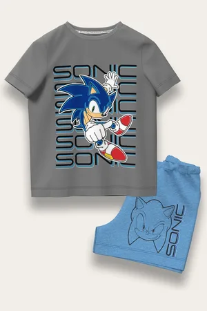 Brand Threads 100% Cotton Sonic The Hedgehog Top and Short Set146152cm