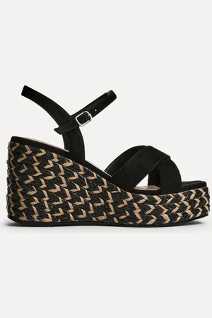 Linzi Leonie Cross-Over Front Straps Braided Wedgeseu38