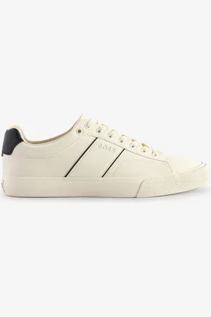 HUGO BOSS Faux-Leather Trainers With Plain And Grained Textures