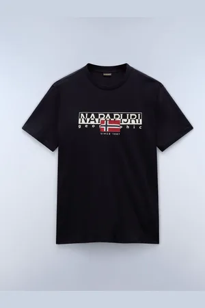 Napapijri Aylmer Black Short Sleeve 100% Cotton T-ShirtL