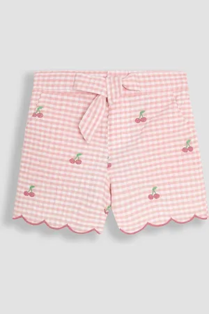 JoJo Maman Bébé Embroidered Scallop Hem 100% Cotton Shorts98104cm