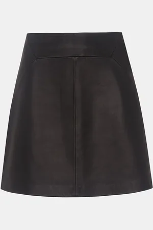 Whistles Petite Leather A Line Nederdele42
