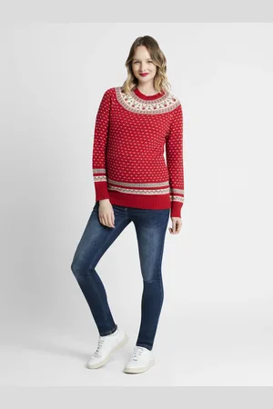 JoJo Maman Bébé Reindeer Fair Isle Pattern Jumperxsmall