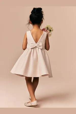 Next Bow Detail Scuba Dress (3-16yrs)116122cm